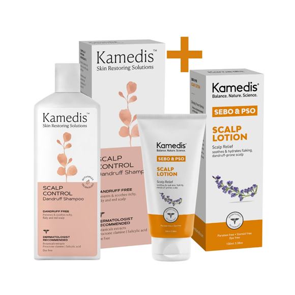 SCALP CONTROL KORPÁSODÁS ELLENI SAMPON + SEBO&PSO FEJBŐRÁPOLÓ TEJ 